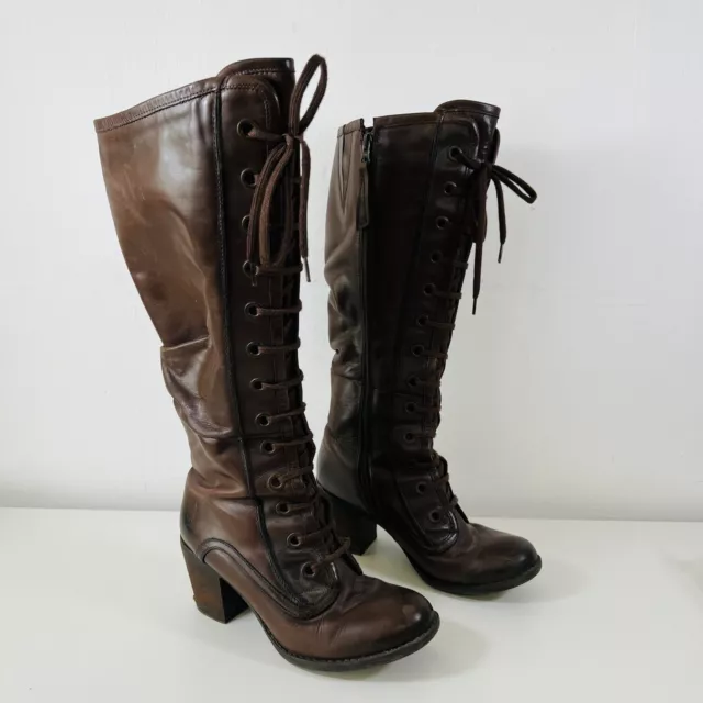 HUSH PUPPIES BROWN Leather Knee High Boots UK 5 EU 38 US 7 £44.95 ...