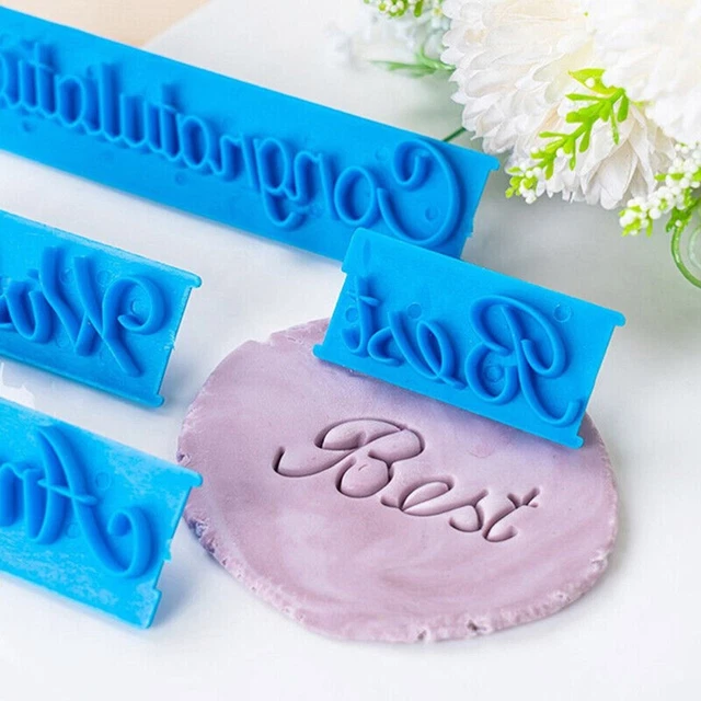 Impress con disegni torta set 6 pezzi torte stampi da forno per alfabeto lettera