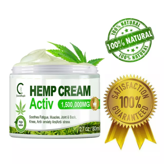 Hemp Pain Relief Cream 1,500,000mg For Massage to Relieve Back/Neck/Joint Pain