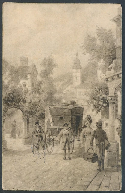Feldpost Königswinter 1915 Künstlerbild Wien