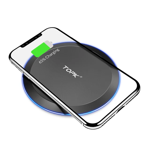 Chargeur Wireless sans fil rapide Qi Téléphone B46W 10W LED iPhone Samsung