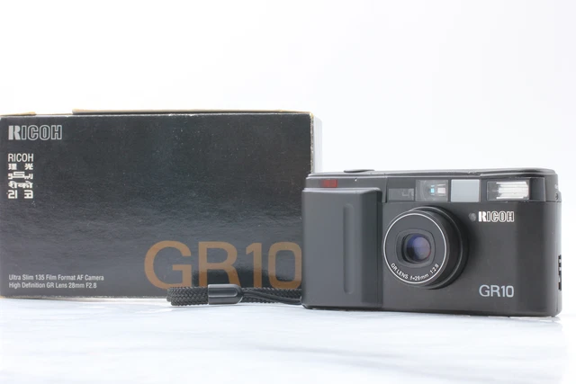 LCD Works [Exc+5 in BOX] Ricoh GR10 Black 35mm Point & Shoot Film Camera JAPAN