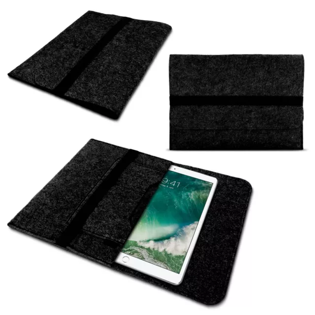 Tablet Tasche für Apple iPad Pro 10.5 dunkel Grau Sleeve Hülle Filz Cover Schutz