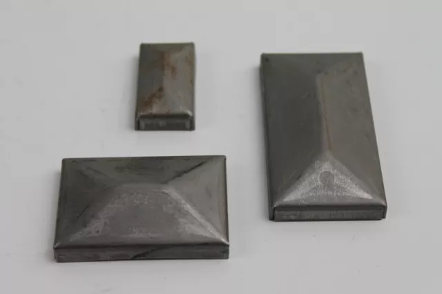 Abdeckkappe Rechteck Blech 1,5mm roh - Metall Profil Stahl Deckel Pfostenkappe