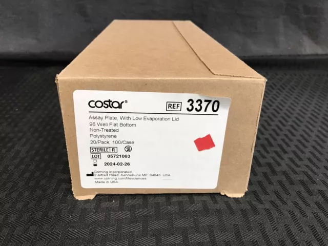 (20/Pk) CORNING Costar 360uL 96-Well NonTreated Assay Microplates w/ Lid 3370