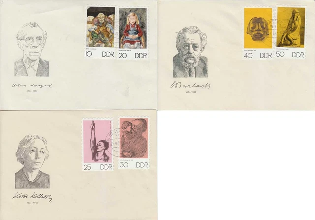 DDR MiNr.: 1607 / 1612  FDC Kunstwoche