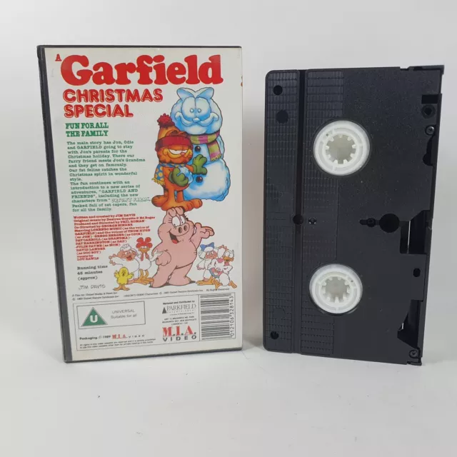 Garfield Christmas Special VHS Video Cassette Tape Special MIA Video 3