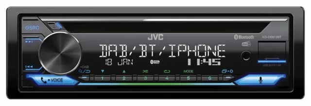 JVC KD-DB912BT CD/MP3-Autoradio DAB Bluetooth USB iPod AUX-IN