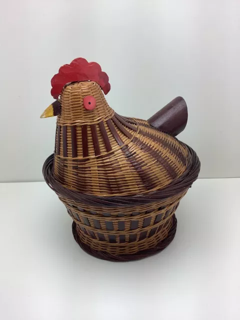 MINIATURE WICKER CHICKEN Coop Bamboo Basket Dollhouse Supply Handmade Deco  2 $19.79 - PicClick