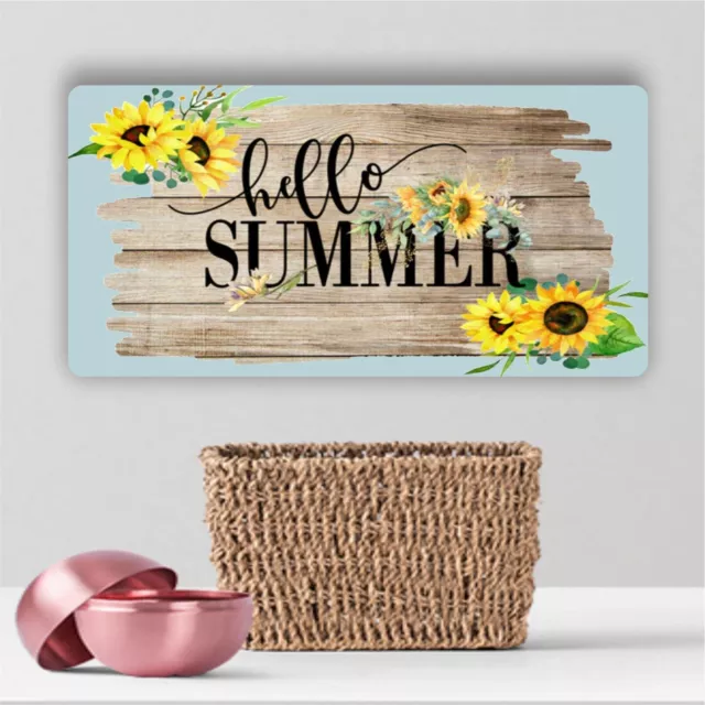 HELLO SUMMER plaque Hello Summer garden sign Summerhouse Greenhouse sign gift