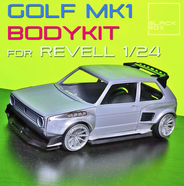 VOLKSWAGEN GOLF MK1 Widebody kit Resin scale model cars 1/24 for Revell