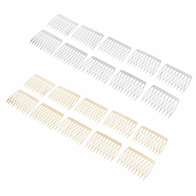 20 Stück Gold Silber Blank DIY Haar Kamm Clips Seiten kämme Haarschmuck