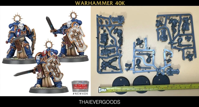 3x Primaris Space Marine Bladeguard Veterans, Warhammer 40k Indomitus, Scatola Nuova Non Assemblata