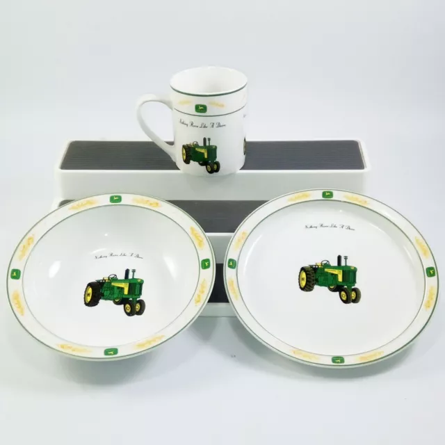 3-piece Licensed John Deere Dinnerware Set by Gibson Marketing