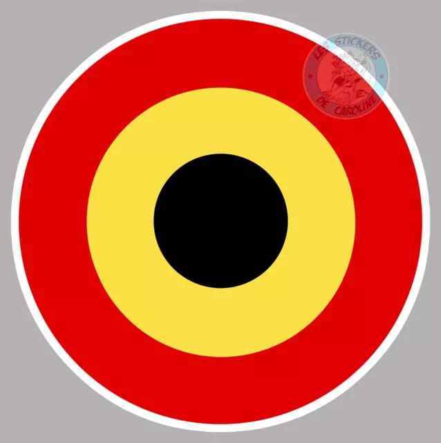 Cocarde Belgique Autocollant Sticker Armee Belge Aviation Avion Roundel Cz012