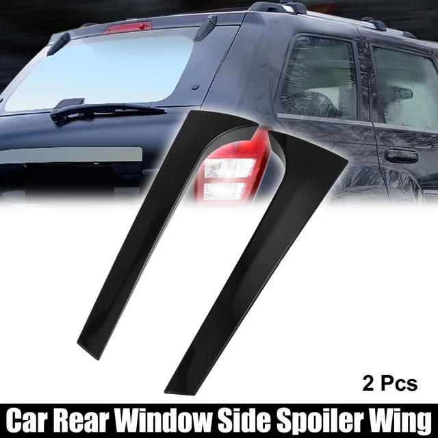 2pcs Black Rear Window Side Spoiler Wing Trims for Skoda Kodiaq 2018-2021