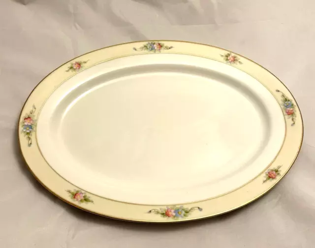 Noritake 11" Oval Serving Platter, The Sedan Pattern, Discontinued Vintage EUC