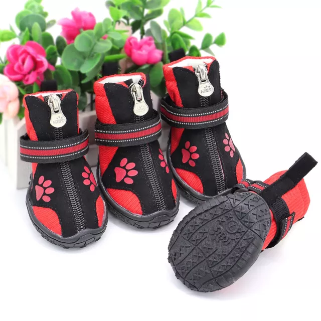 Pet Dog Shoes Rain Boots Booties Waterproof Reflective Anti-Slip Paw Protector 3