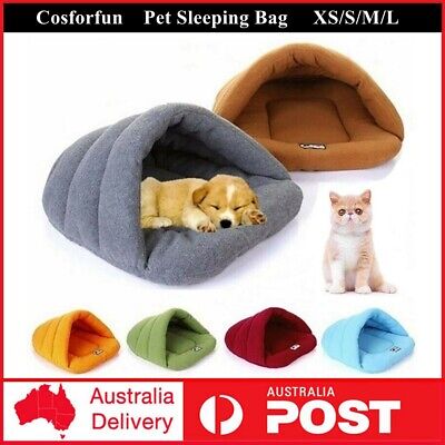 Pet Dog Cat Cave Pad Sleeping Bag Bed Mat Pat Warm Soft Puppy Fleece Nest House