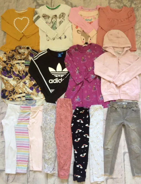 Girls Clothes Bundle 5-6 Years Jumper Tops Leggings Dress Etc Adidas Next TU Etc