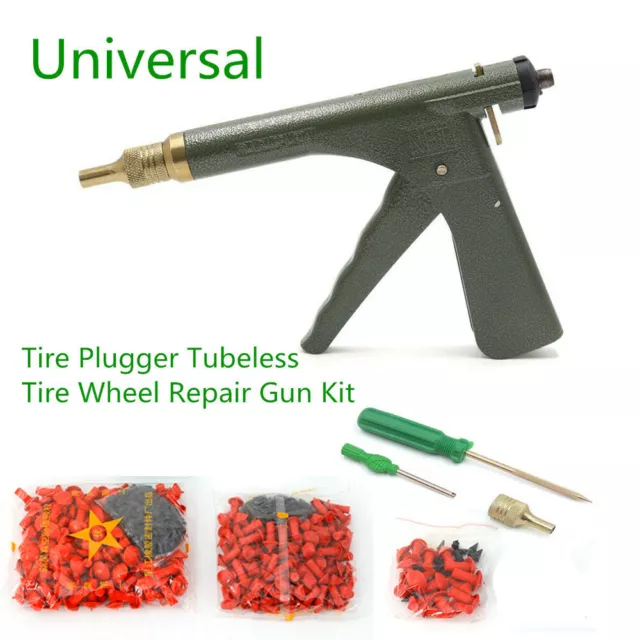Tire Plugger Tubeless Wheel Vacuum Tyre Repair tool Setswith Mushroom Plug BEST