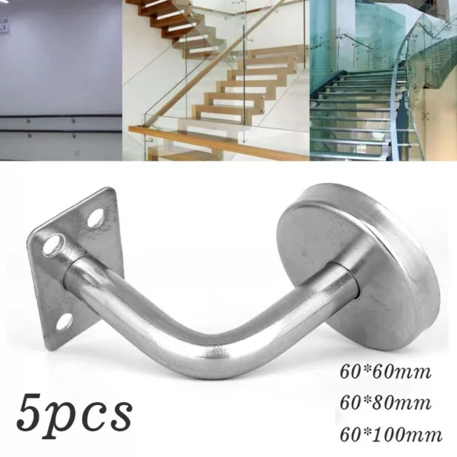 Premium Quality Handrail Brackets 201 Stainless Steel L Type Design (Set of 5)