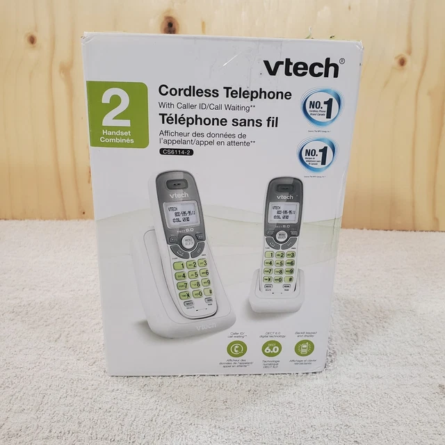 VTech&reg; 2-Line 1-Handset DECT 6.0 Expandable Cordless Phone System For Landline, Dual Digital Answering System, Speakerphone, And Dual Keypad In Black