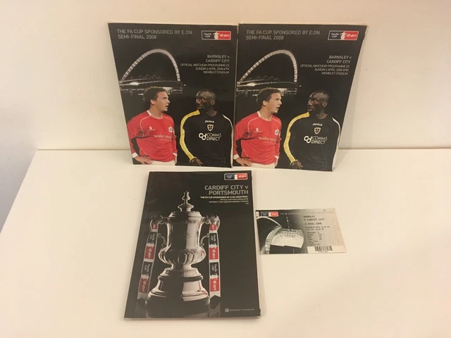 Cardiff City V Portsmouth FA Cup Final Cardiff City V Barnsley Programmes Bundle
