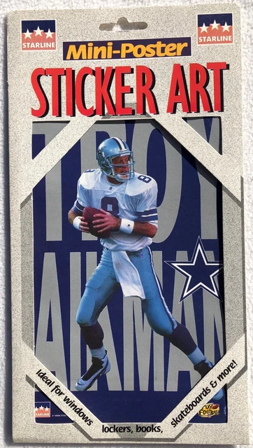 1998 Cowboys Mini-Poster Sticker Art Starline - New In Package