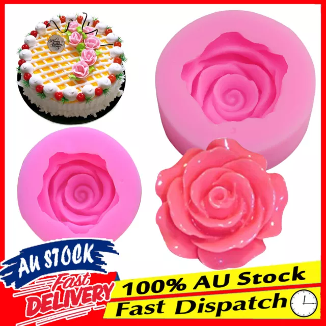 3D Rose Moulds Silicone DIY Chocolate Fondant Flower Mold Cake Decorating Tools