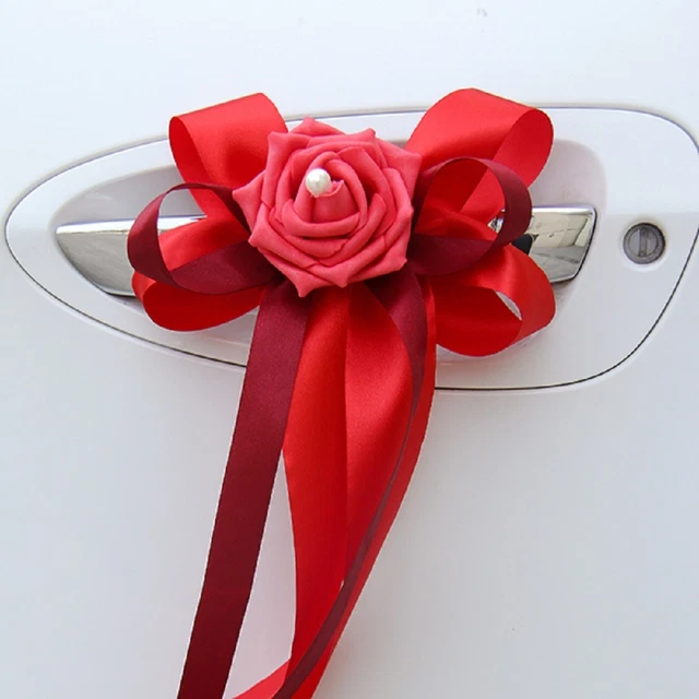 50 Nœuds Satin Autocollants - 6cm - Ruban Adhésif Double Face - Déco Cadeaux, Mariage, Anniversaire