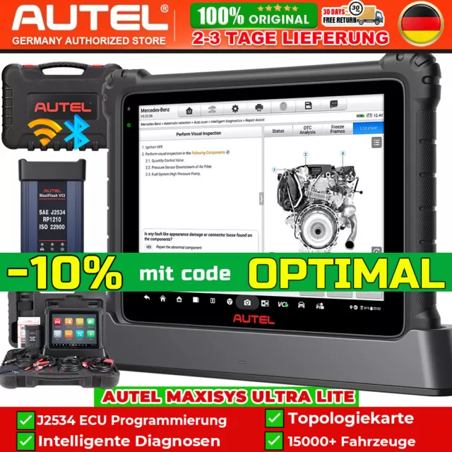 2024 Autel MaxiSYS Ultra Lite MS919 Profi J2534 ECU Programmier Topologiekarte