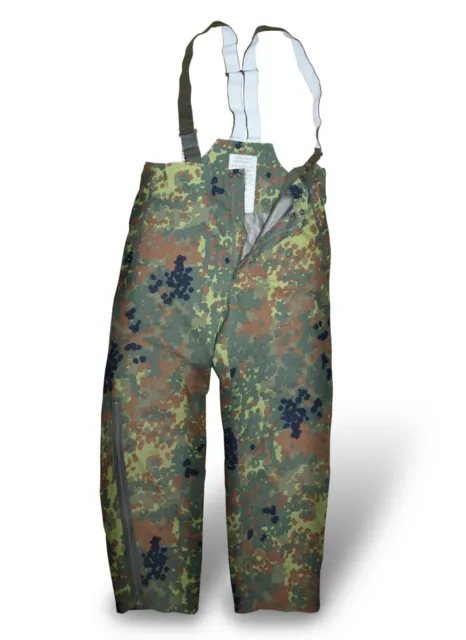 Genuine German Army GoreTex Bib And Brace Trousers Combat Flecktarn Waterproof 3