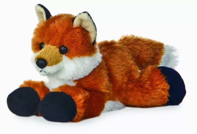 8 Inch Mini Flopsie Foxxie Red Fox Plush Stuffed Animal by Aurora