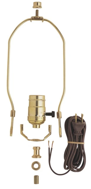 Westinghouse 7026800 Three Way Socket Metal Make-A-Lamp Kit 8 ft. Cord