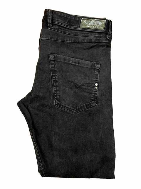 DIESEL BELTHER 0886Z STRETCH Regular Slim Tapered Black Denim