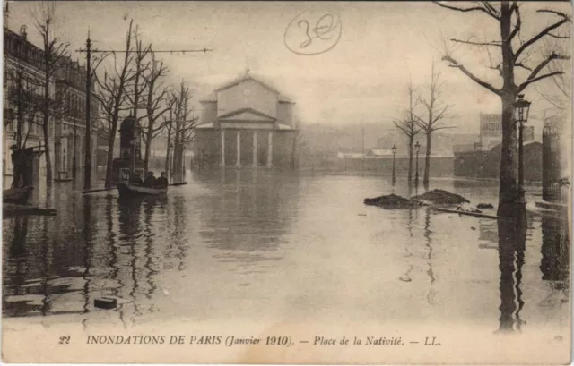CPA AK Floodation 1900 PARIS Place de la Nativite FRANCE (990741)