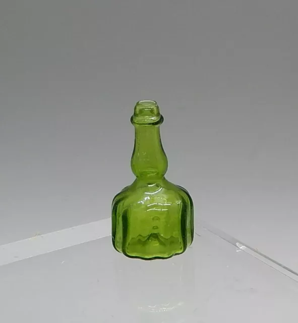 Rare OOAK Francis Whittemore Green Glass Bottle Artisan Dollhouse Miniature 1:12