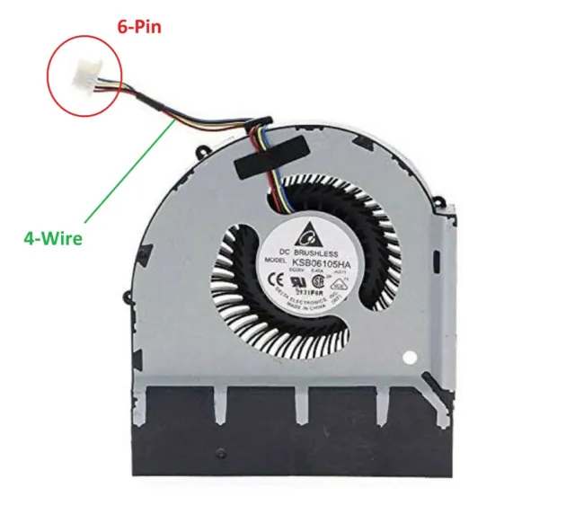 NEW CPU Cooling Fan For Lenovo ThinkPad W520 Laptop 04W1576 4Wire 6Pin #