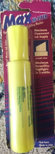 Vintage Avery-Dennison Fluorescent MAX Hi Liter NIP OLD STOCK NO GUARANTEES Usa