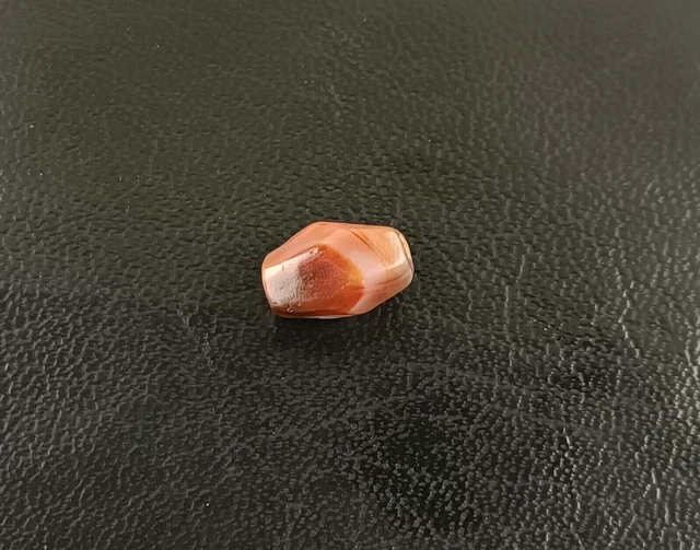 3000+ Years Old Authentic Antique Tibetan Pema Raka Blood Agate Faceted Bead