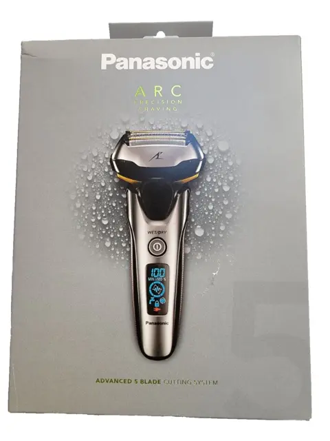 Afeitadora de láminas eléctrica premium de 5 hojas Panasonic Arc5 ES-LV9N-S - NUEVA