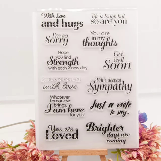 Hugs You Phrases Silicone Clear Stamp Scrapbooking Embossing Card Album Craft