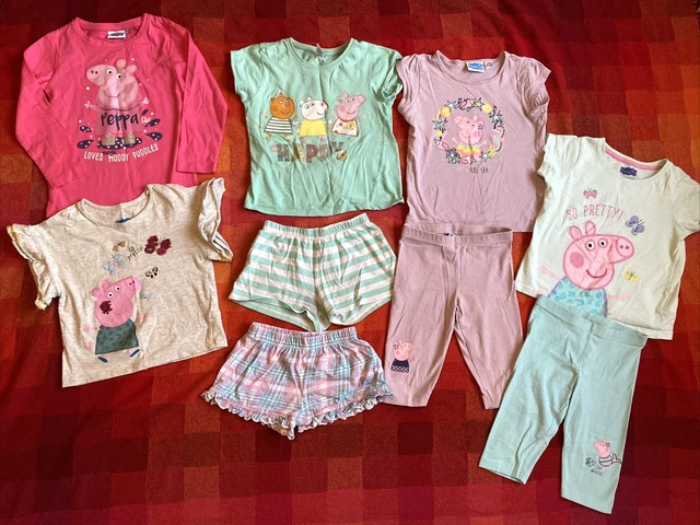 Peppa Pig bundle girls 2-3-4-5 years pjs tops leggings shorts