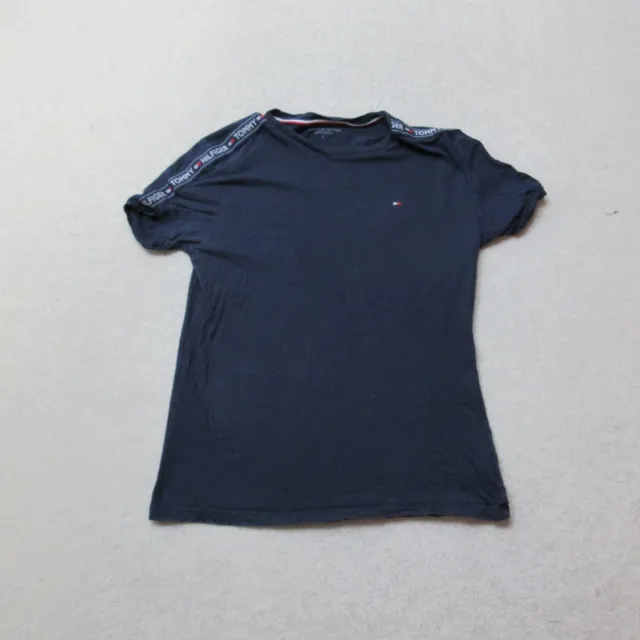 Tommy Hilfiger T-Shirt Top Womens Small Navy Blue Short Sleeve Casual Crew Neck