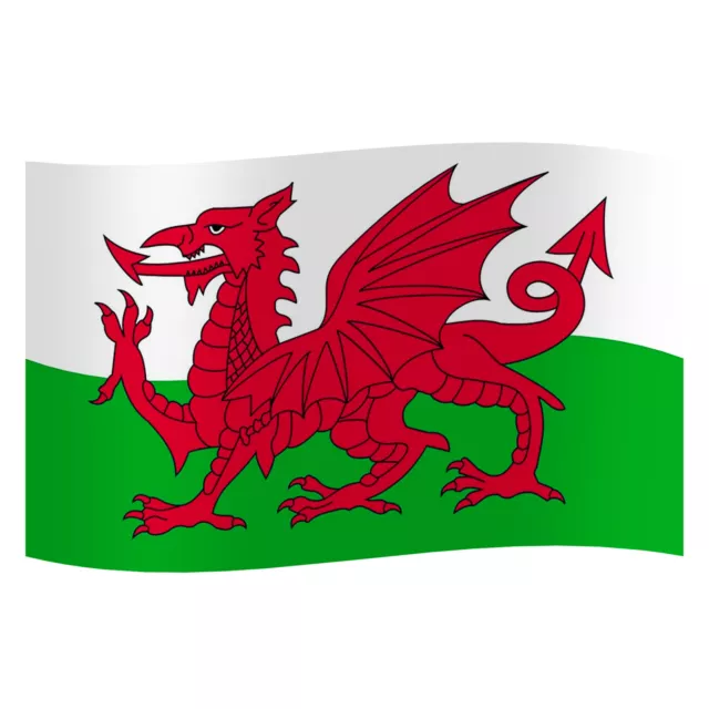 Wales National Polyester Flag Rugby Football Cymru Welsh Olympics - 5 x 3ft