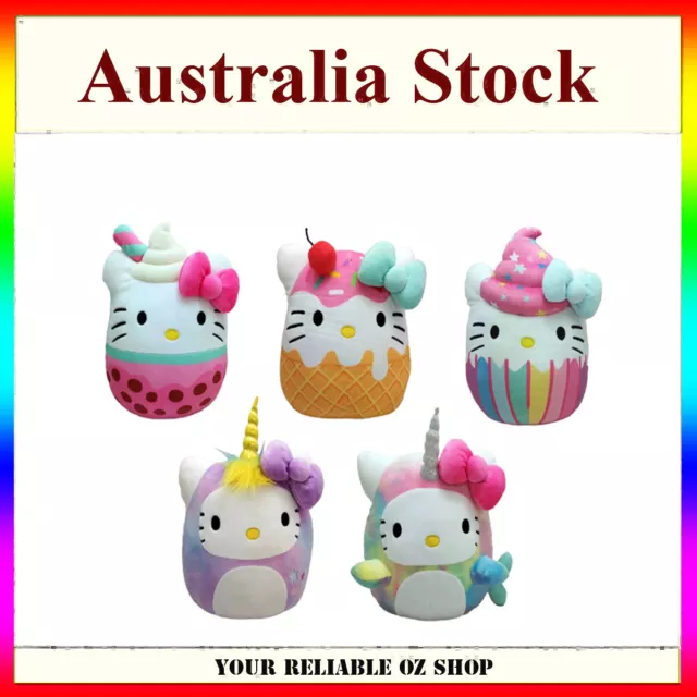 Brand New Licensed Sanrio Hello Kitty Cuddle Plush Unicorn Bubble Tea Toy 30cm