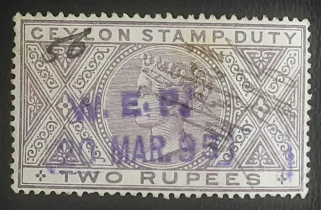 Ceylan stamp duty   1872