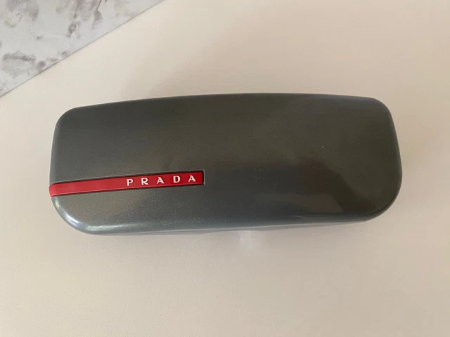 Prada Sport Designer Eyeglasses Sunglasses Optical Grey Small Hard Case Only