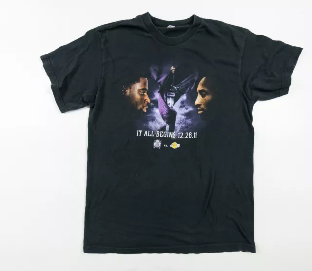 Sacramento Kings Shirt Mens Large Black Kings VS Lakers Tyreke Evans Kobe Bryant